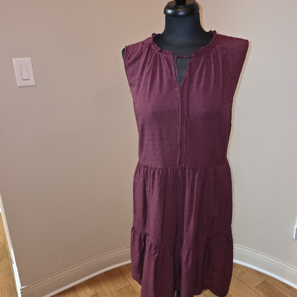 Old Navy Sleeveless Burgundy Midi Dress